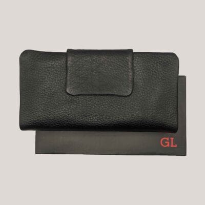 Talpi moteriška odinė piniginė GL - juoda Talpi moteriška odinė piniginė GL - juoda