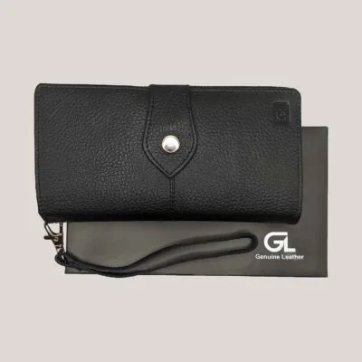 Odinė piniginė-delninė GL - juoda Odinė piniginė-delninė GL - juoda