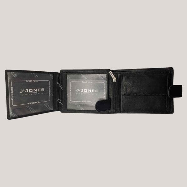 Vyriška odinė piniginė J. Jones - juoda (3)