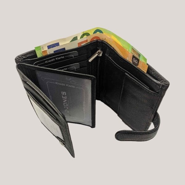 Vyriška odinė piniginė J. Jones - juoda (5)