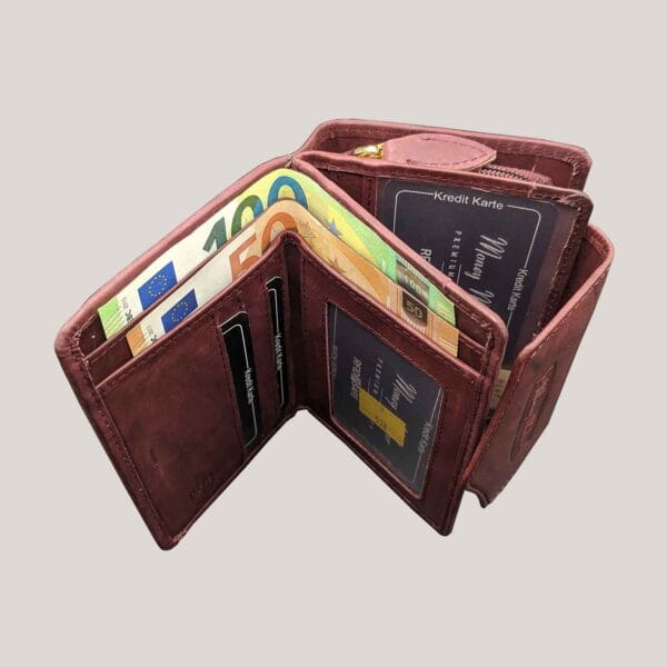 Moteriška odinė piniginė Money Maker - violetinė (5)