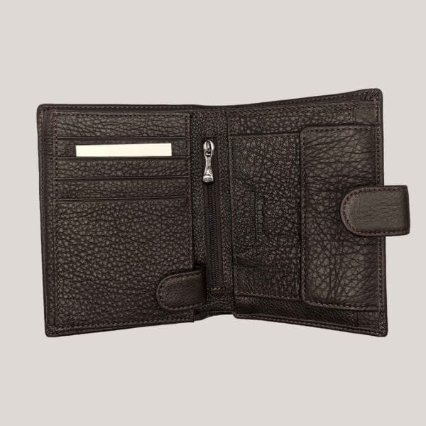 Didelė vyriška odinė piniginė Vermari - ruda (2)