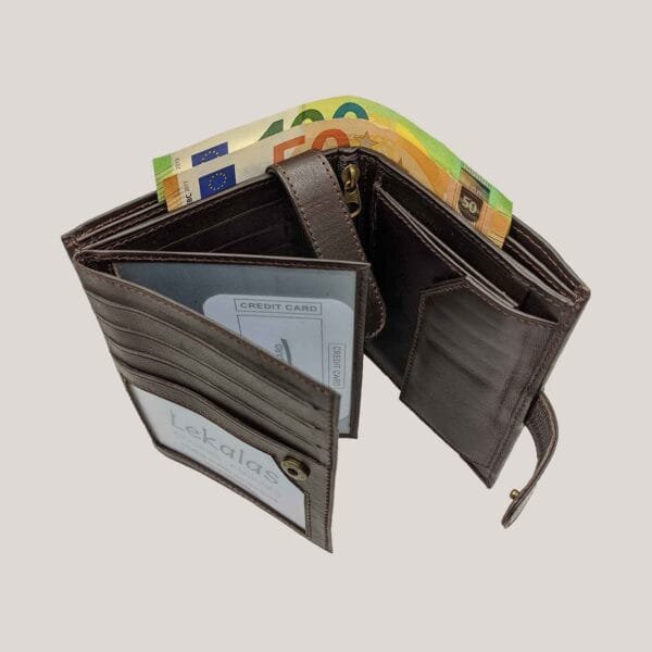 Vyriška odinė piniginė Wrangler - ruda (6) Vyriška odinė piniginė Wrangler - ruda (6)