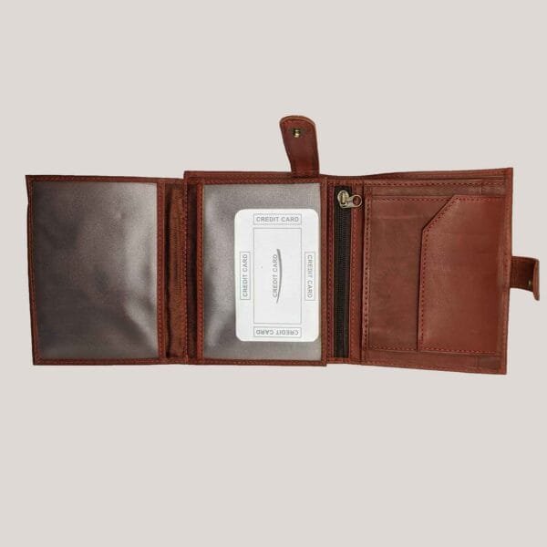 Vyriška odinė piniginė Wrangler - šviesiai ruda (3)