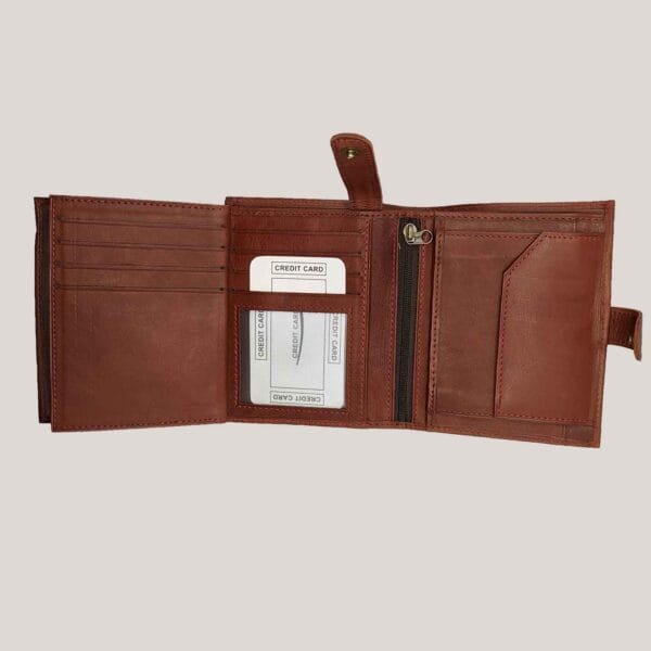 Vyriška odinė piniginė Wrangler - šviesiai ruda (4)