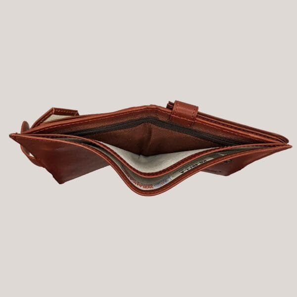 Vyriška odinė piniginė Wrangler - šviesiai ruda (5)