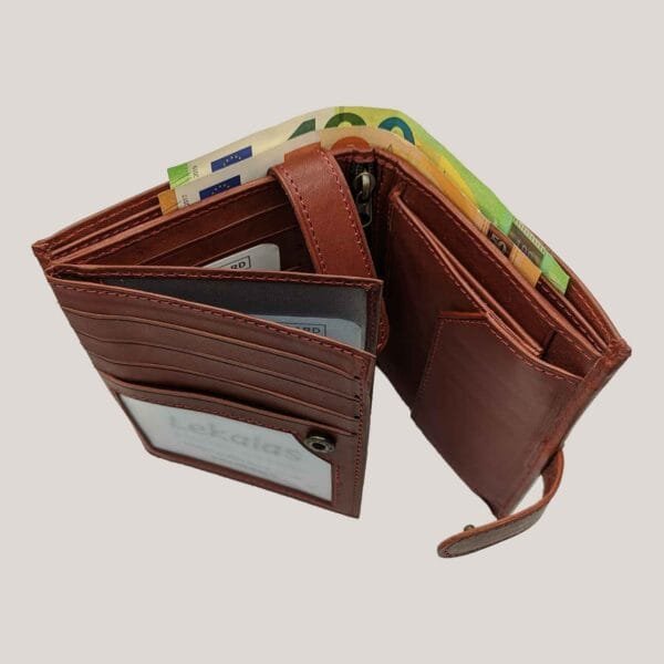 Vyriška odinė piniginė Wrangler - šviesiai ruda (6)