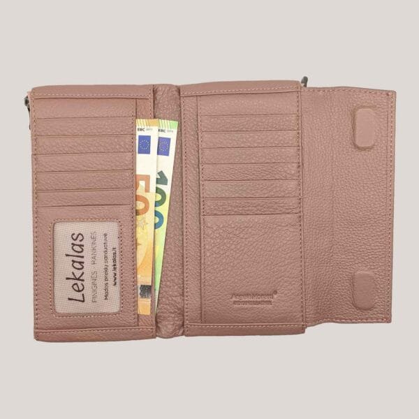 Talpi odinė piniginė Angela Moretti - rusva (2)