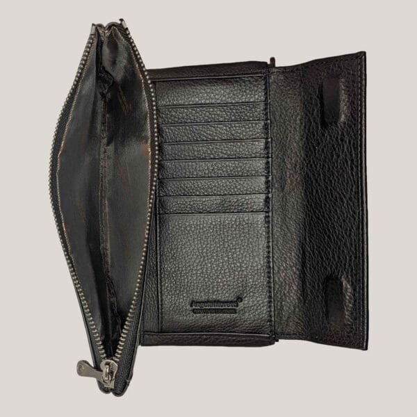 Talpi odinė piniginė Angela Moretti - juoda (3)