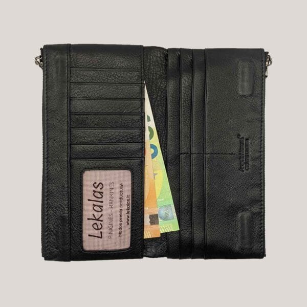 Odinė piniginė Angela Moretti - juoda (3)