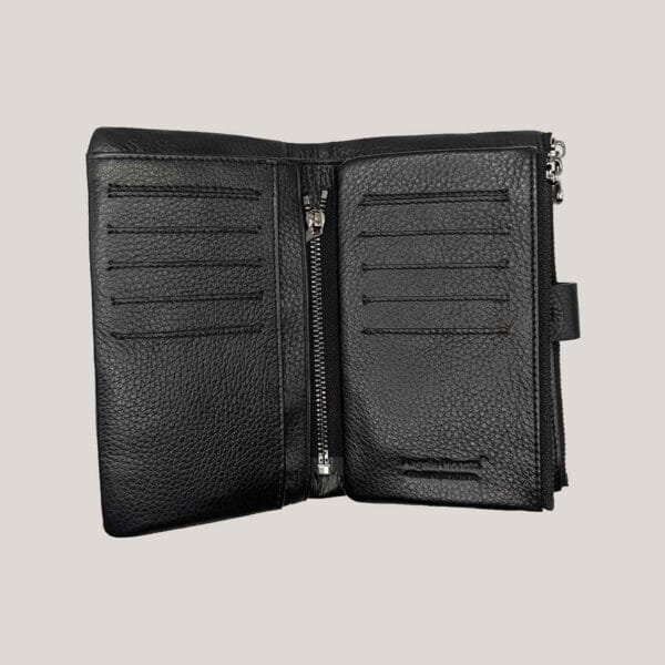 Odinė piniginė Angela Moretti - juoda (2)