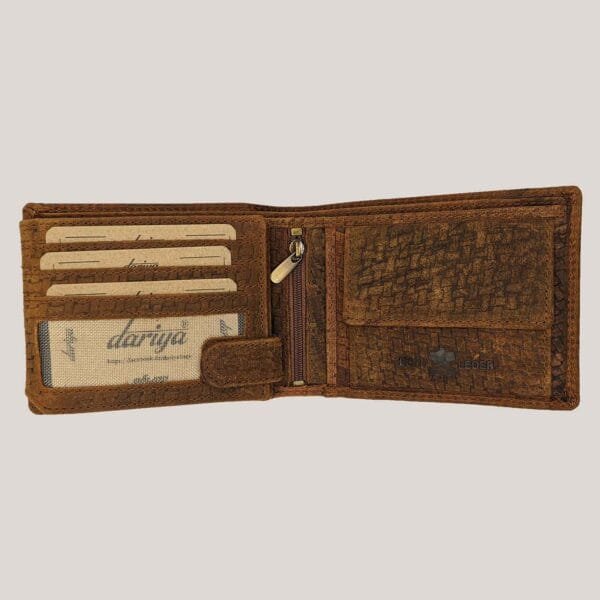 Verstos odos vyriška piniginė Dariya - ruda (2)