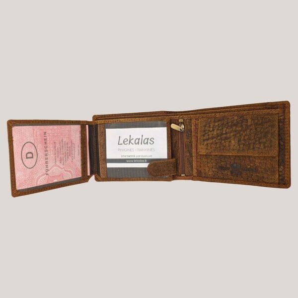 Verstos odos vyriška piniginė Dariya - ruda (3)