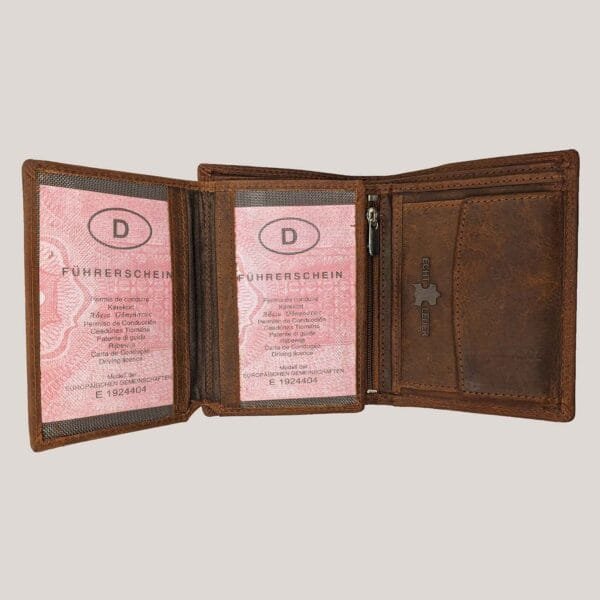 Verstos odos vyriška piniginė Dariya - ruda (3)