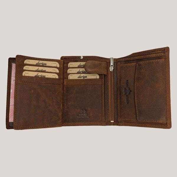 Verstos odos vyriška piniginė Dariya - ruda (4)