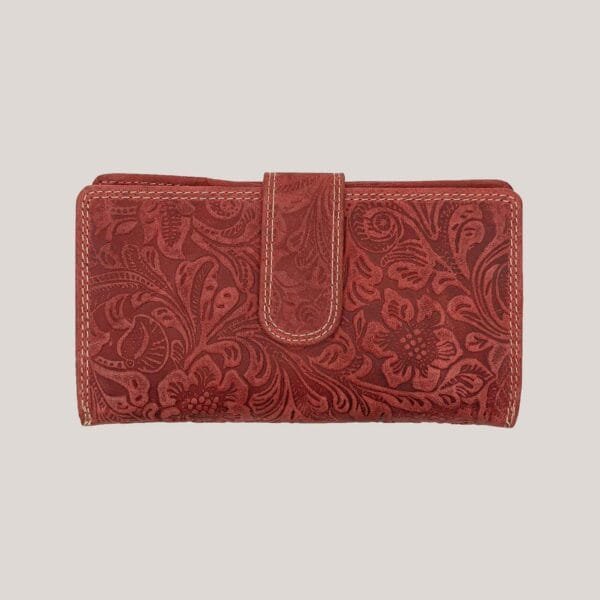 Talpi moteriška odinė piniginė Dariya - raudona