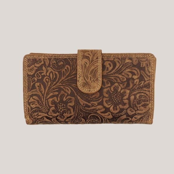 Talpi moteriška odinė piniginė Dariya - ruda