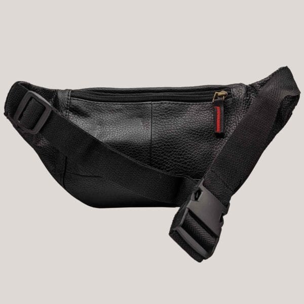 Vyriška odinė rankinė ant juosmens GL - juoda (2)