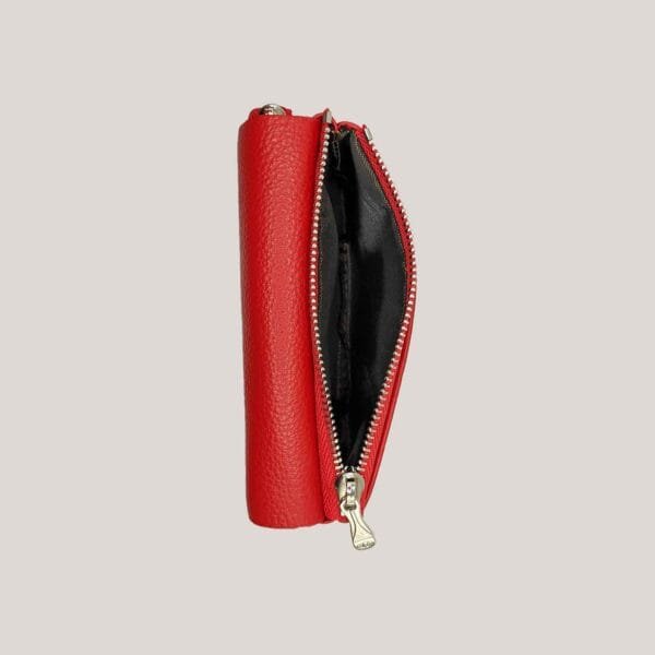 Nedidelė odinė piniginė Vermari - raudona (4)