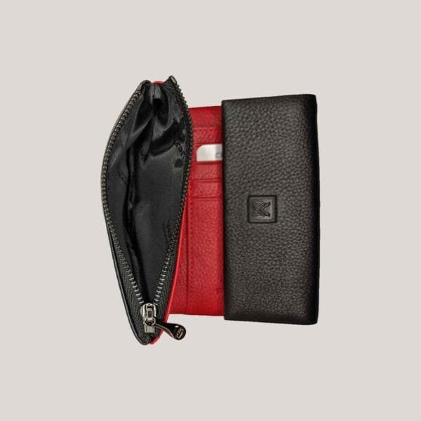 Nedidelė odinė piniginė Vermari - juoda (3)