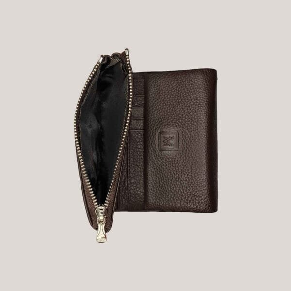 Nedidelė odinė piniginė Vermari - ruda (3)